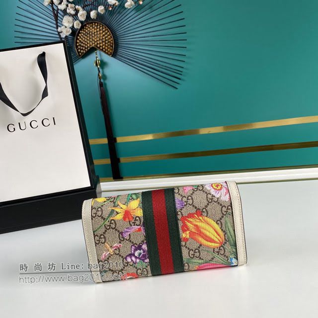 Gucci原厂皮包包 古驰女翻盖织带GG花胶长钱包 Gucci长夹 523153  gdj1519